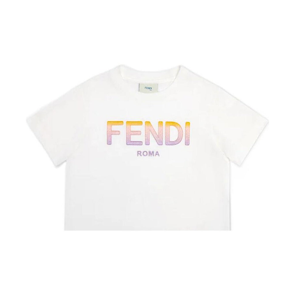 Kaos Pendek FENDI dengan Motif Gambar/Cetak, Cocok untuk Pria dan WanitaF-19