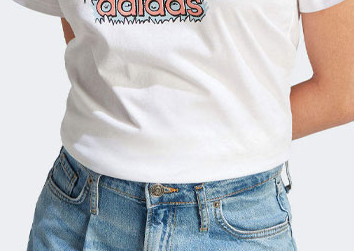 adidas Kaos Logo Seri Huruf, Unisex, COD '" AD-22