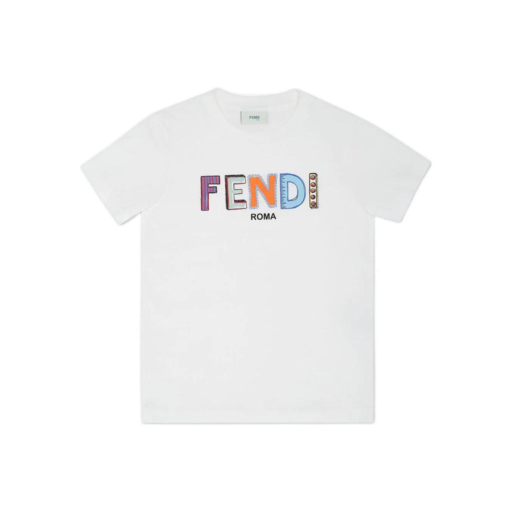 Kaos Pendek FENDI dengan Motif Gambar/Cetak, Cocok untuk Pria dan WanitaF-04