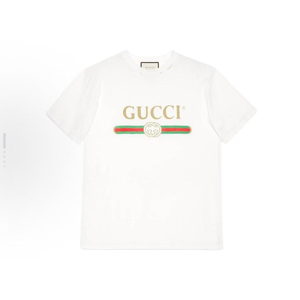 GUCCI Kaos Logo Seri Huruf, Unisex, COD '"    '"  GU9