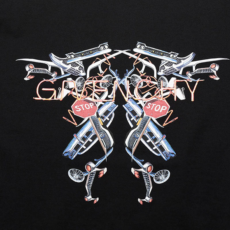 Kaos Givenchy Bermotif, Unisex -J-17