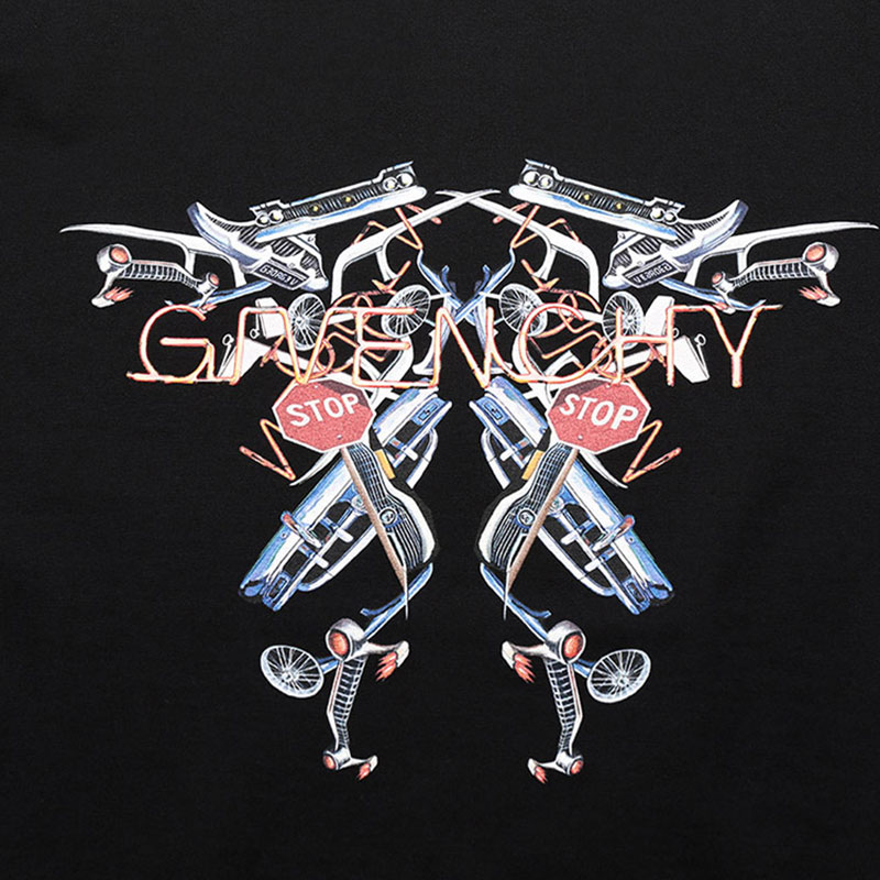 Kaos Givenchy Bermotif, Unisex -J-17