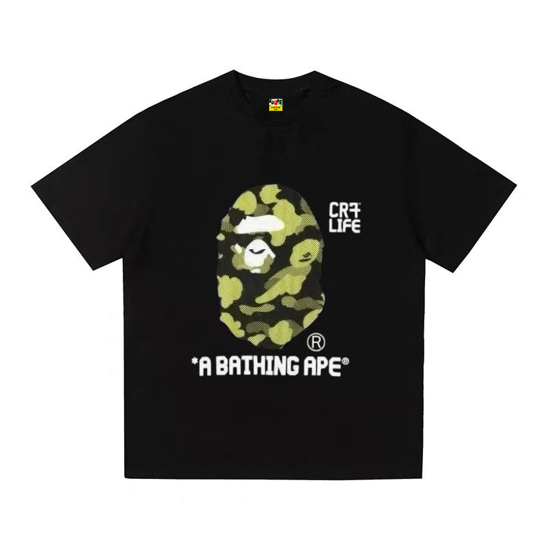 A BATHING APE Kaos Logo Seri Huruf, Unisex '"COD '"  AP-209