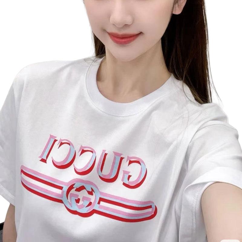 GUCCI Kaos Logo Seri Huruf, Unisex, COD '"    '"  G-30