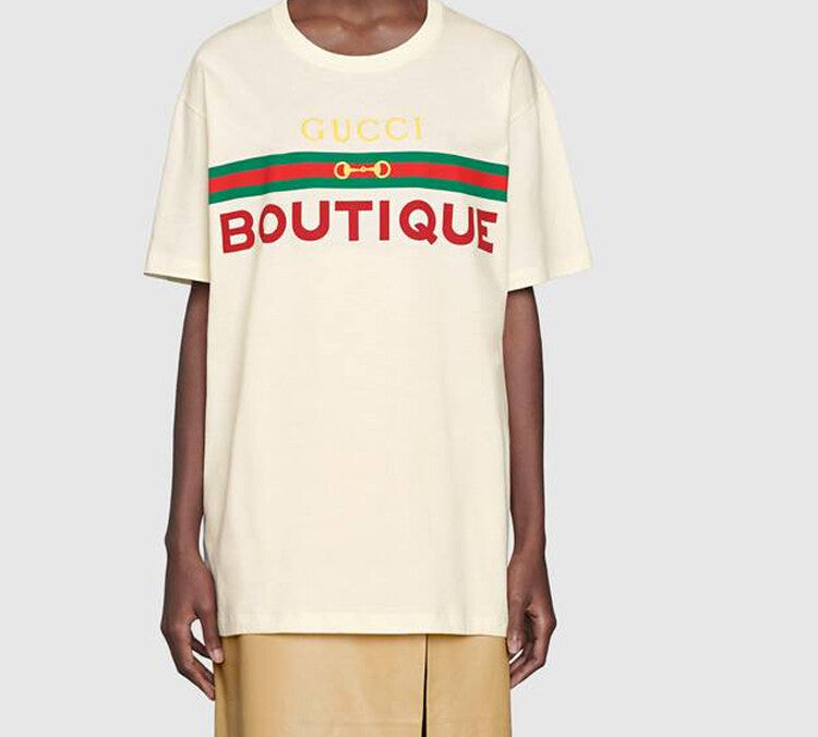 GUCCI Kaos Logo Seri Huruf, Unisex, COD '"    '"  G-38