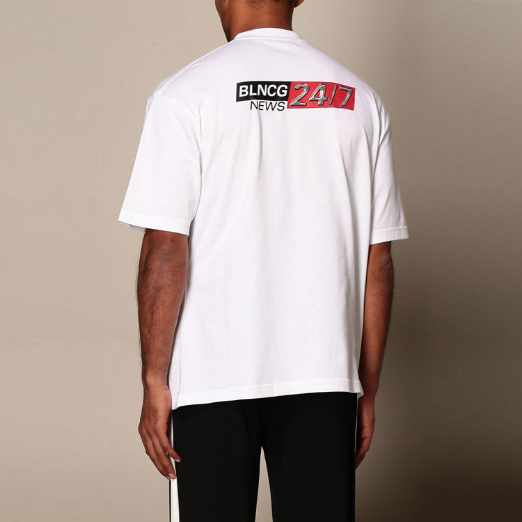 Kaos Pendek Balenciaga dengan Motif Gambar/Cetak, Cocok untuk Pria dan Wanita -BL-52