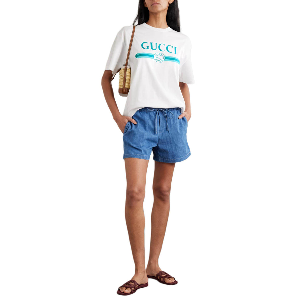 GUCCI Kaos Logo Seri Huruf, Unisex, COD '"    '"  G-48