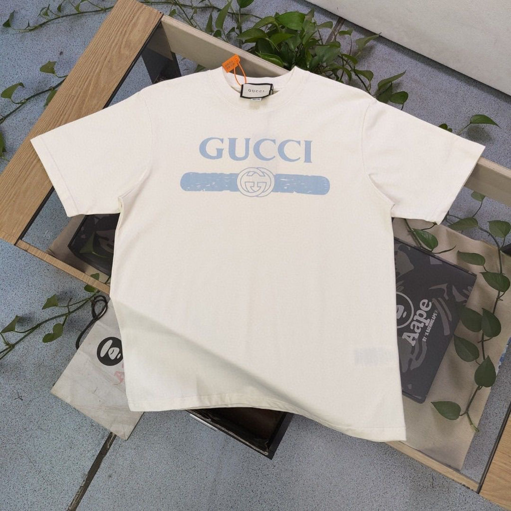 GUCCI Kaos Logo Seri Huruf, Unisex, COD '"   G123