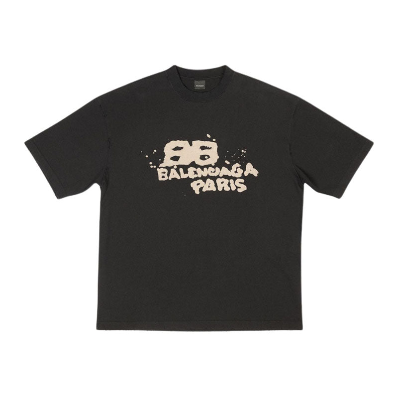 Kaos Pendek Balenciaga dengan Motif Gambar/Cetak, Cocok untuk Pria dan Wanita -BA-4