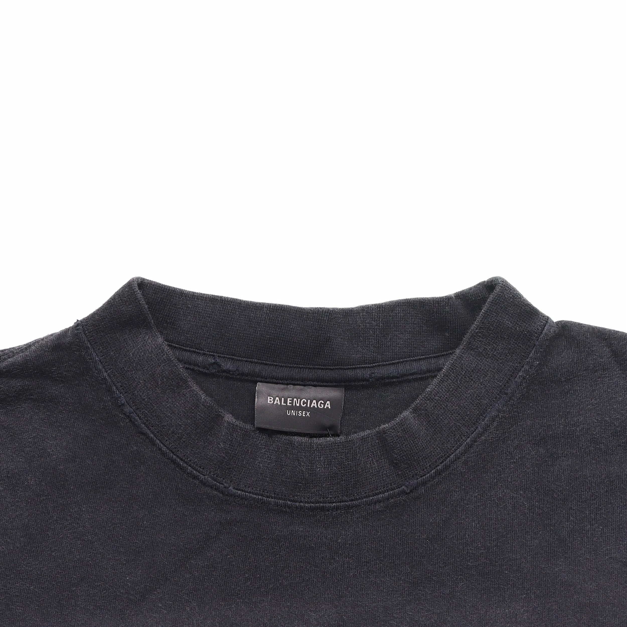 Kaos Pendek Balenciaga dengan Motif Gambar/Cetak, Cocok untuk Pria dan Wanita -BL-22