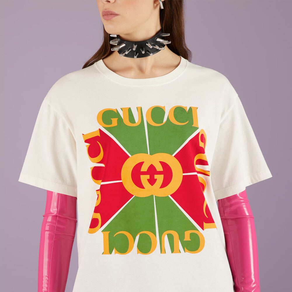 GUCCI Kaos Logo Seri Huruf, Unisex, COD '"  G-68