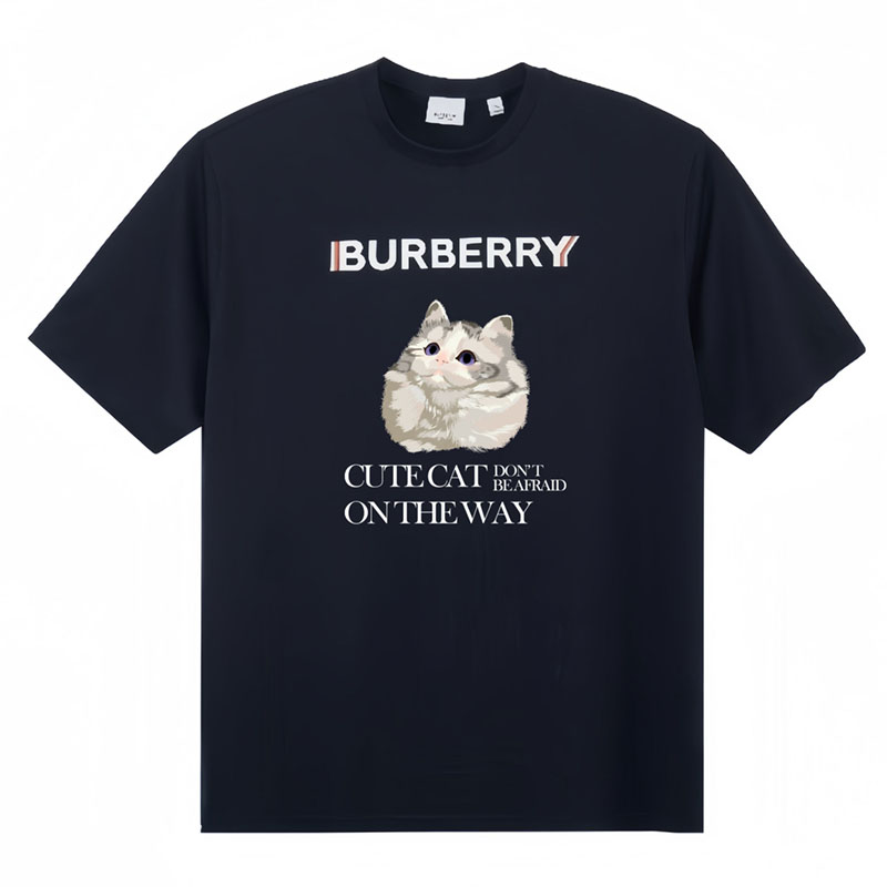 Burberry Kaos Logo Seri Huruf, Unisex, COD '"B-27