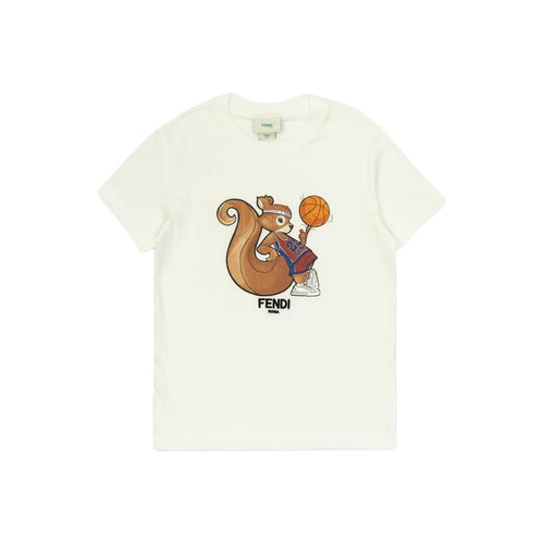 Kaos Pendek FENDI dengan Motif Gambar/Cetak, Cocok untuk Pria dan WanitaF-38