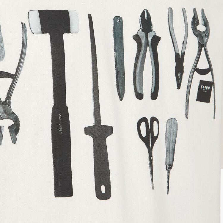 Kaos Pendek FENDI dengan Motif Gambar/Cetak, Cocok untuk Pria dan WanitaF-22