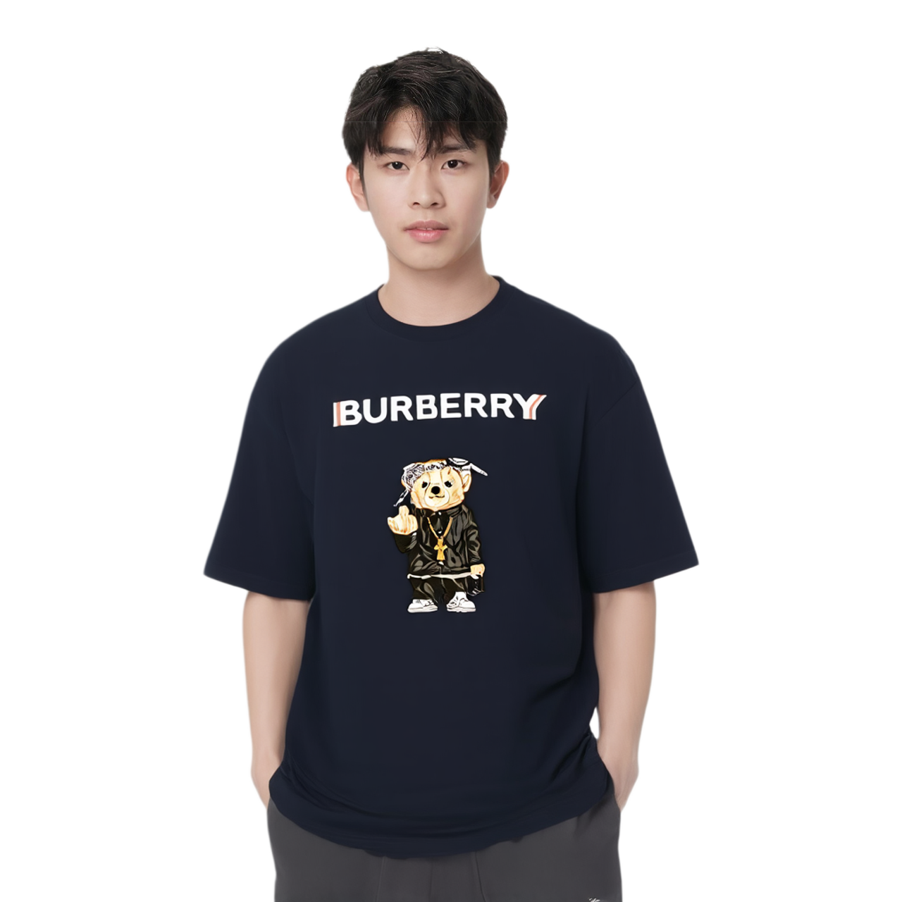 Burberry Kaos Logo Seri Huruf, Unisex, COD '"B-39