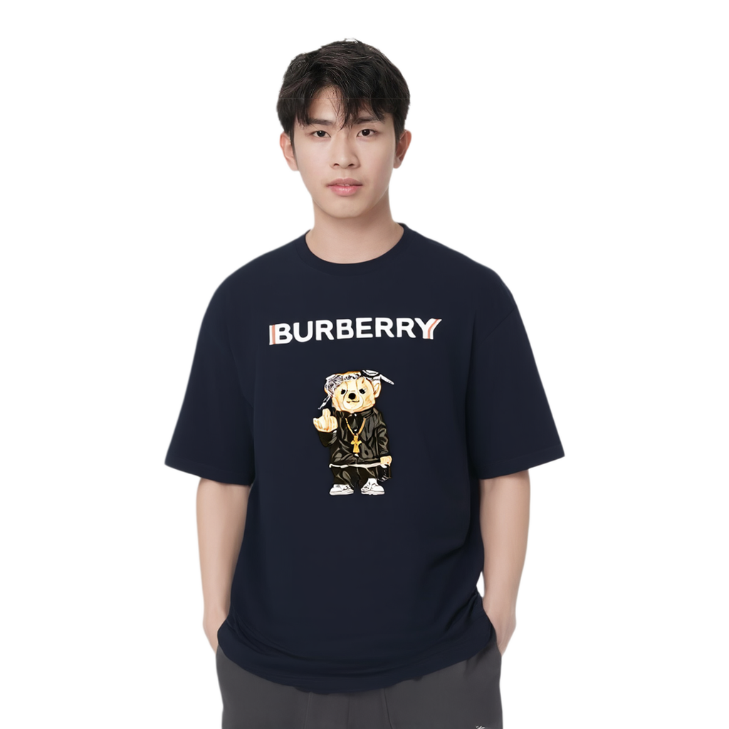 Burberry Kaos Logo Seri Huruf, Unisex, COD '"B-40