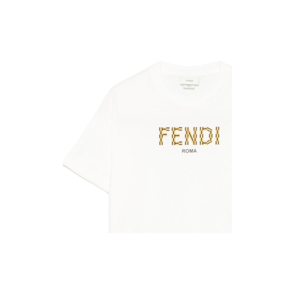 Kaos Pendek FENDI dengan Motif Gambar/Cetak, Cocok untuk Pria dan WanitaF-33