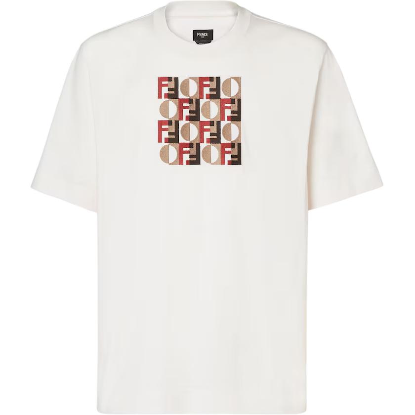 Kaos Pendek FENDI dengan Motif Gambar/Cetak, Cocok untuk Pria dan WanitaF-39