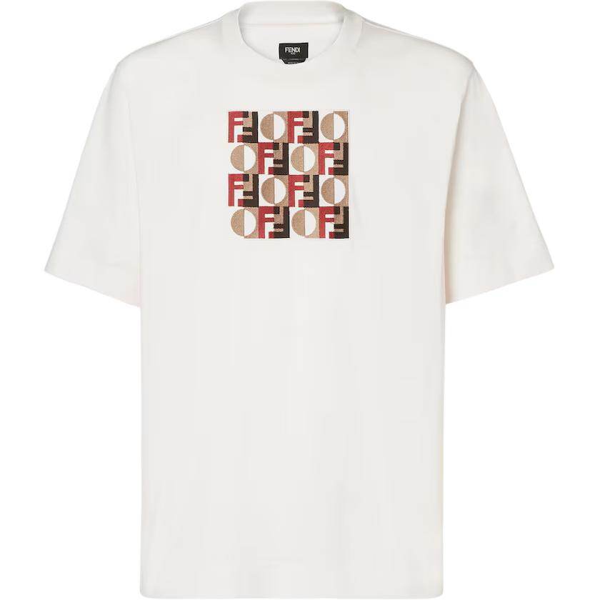 Kaos Pendek FENDI dengan Motif Gambar/Cetak, Cocok untuk Pria dan WanitaF-39