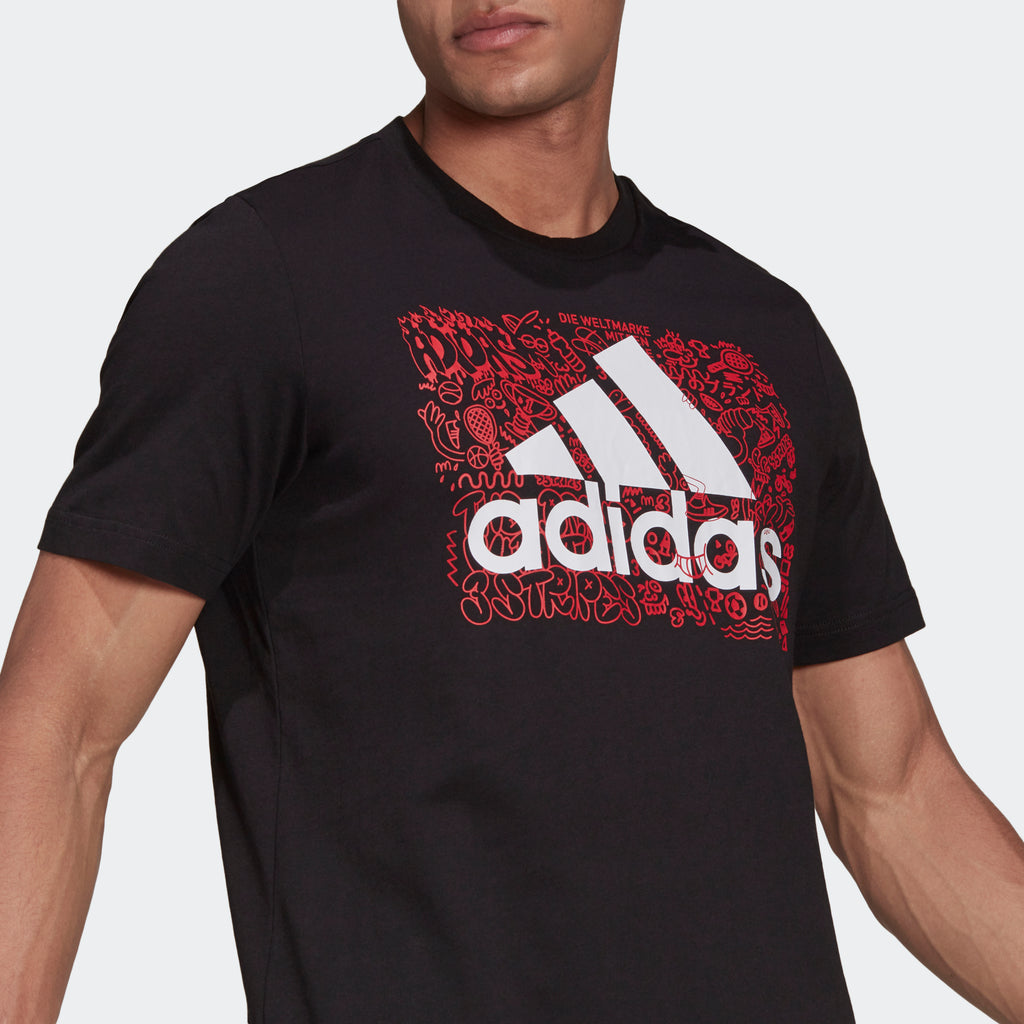 adidas Kaos Logo Seri Huruf, Unisex, COD '" AD-48