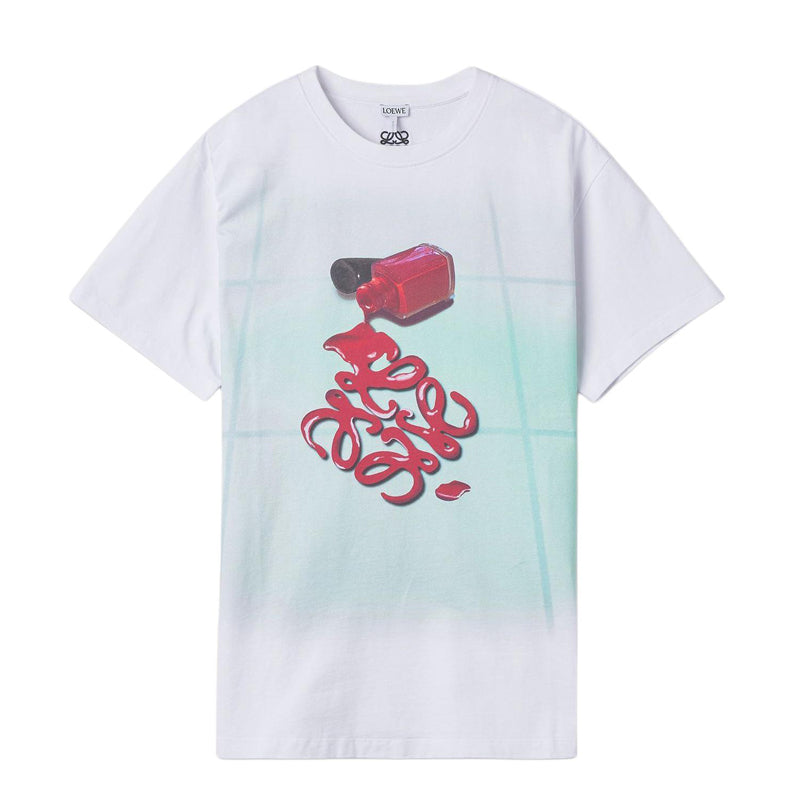 Kaos Pendek LOEWE dengan Motif Gambar/Cetak, Cocok untuk Pria dan Wanita -LE-09