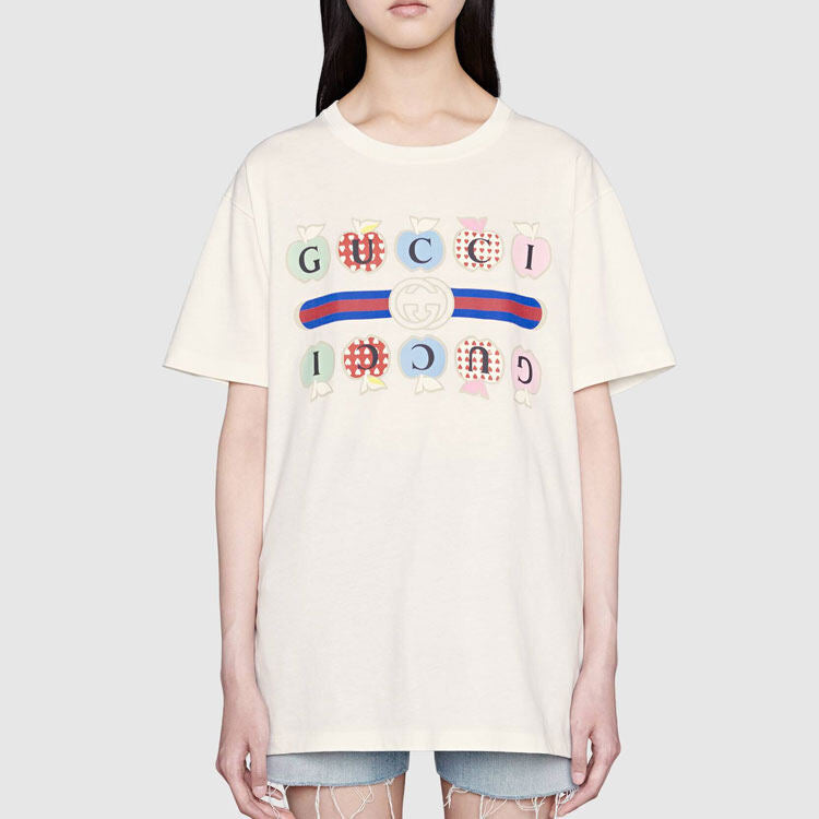 GUCCI Kaos Logo Seri Huruf, Unisex, COD '"    '"  G-32