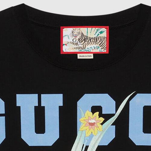 GUCCI Kaos Logo Seri Huruf, Unisex, COD '"   G-78