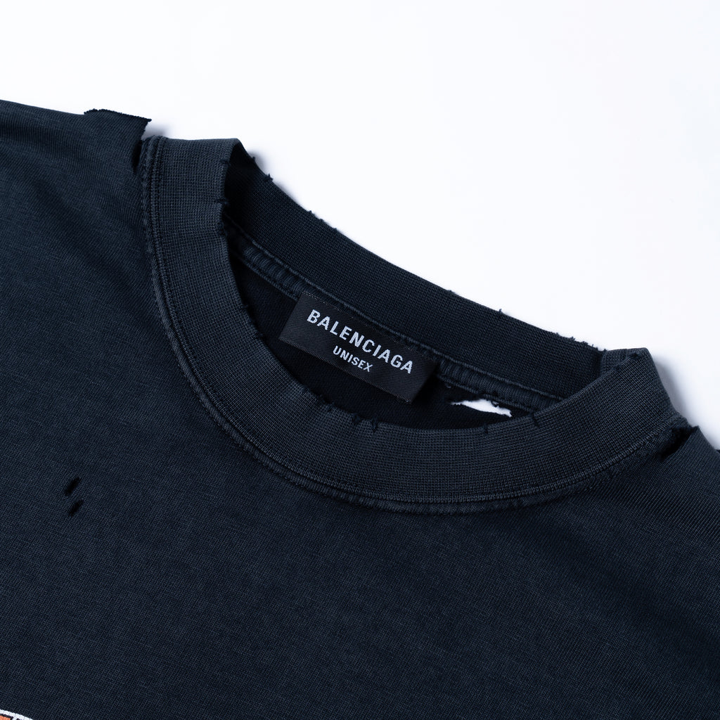 Kaos Pendek Balenciaga dengan Motif Gambar/Cetak, Cocok untuk Pria dan Wanita -BL-28