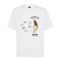 Kaos Pendek FENDI dengan Motif Gambar/Cetak, Cocok untuk Pria dan WanitaF-23