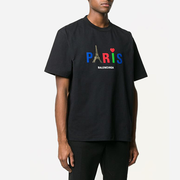 Kaos Pendek Balenciaga dengan Motif Gambar/Cetak, Cocok untuk Pria dan Wanita -BL-39