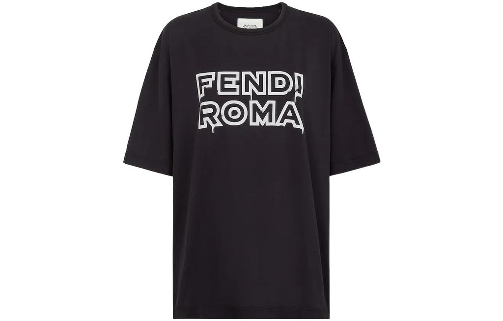 Kaos Pendek FENDI dengan Motif Gambar/Cetak, Cocok untuk Pria dan WanitaF-13