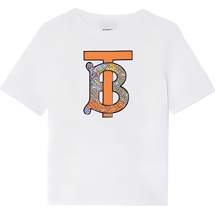 Burberry Kaos Logo Seri Huruf, Unisex, COD '"B-68