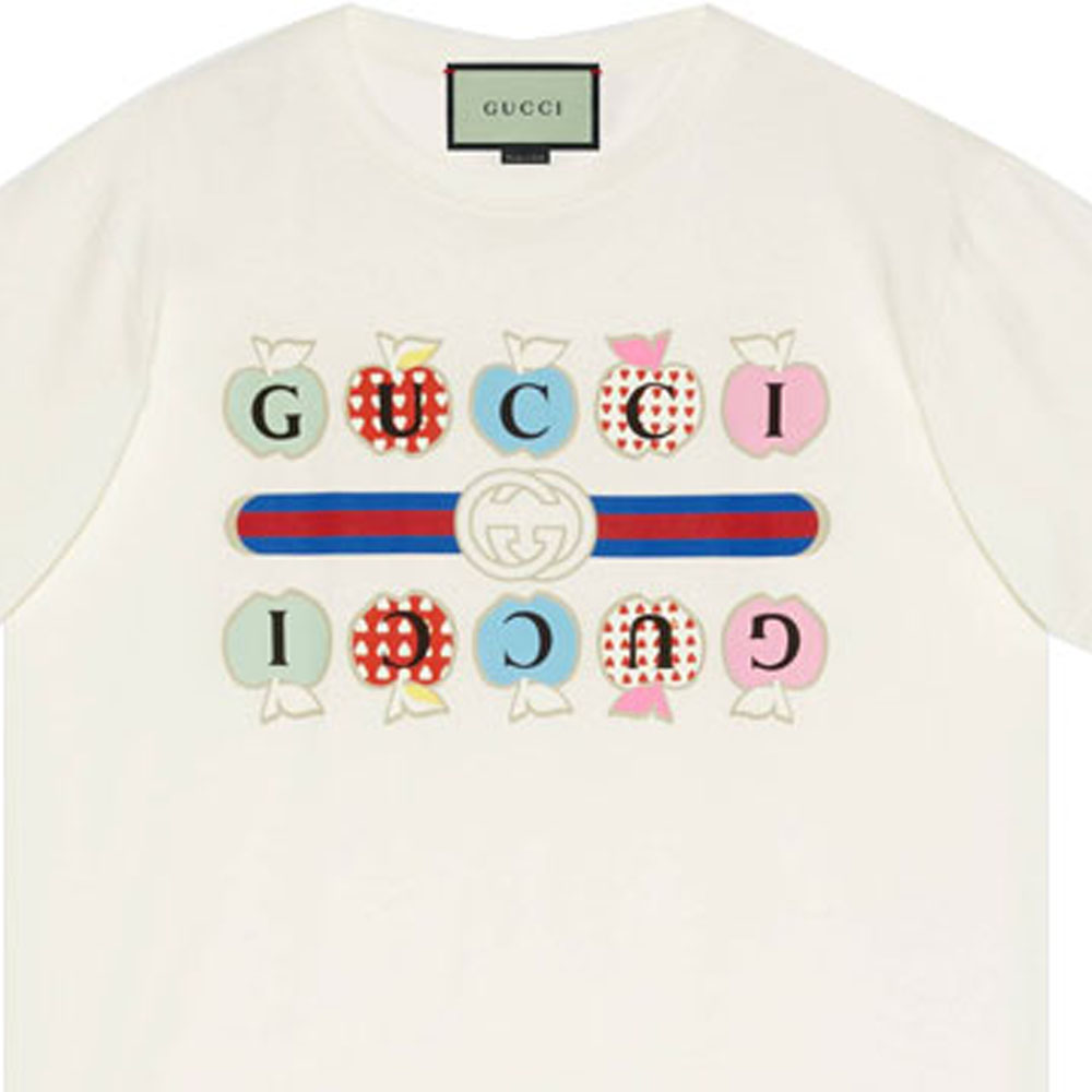 GUCCI Kaos Logo Seri Huruf, Unisex, COD '"    '"  G-32