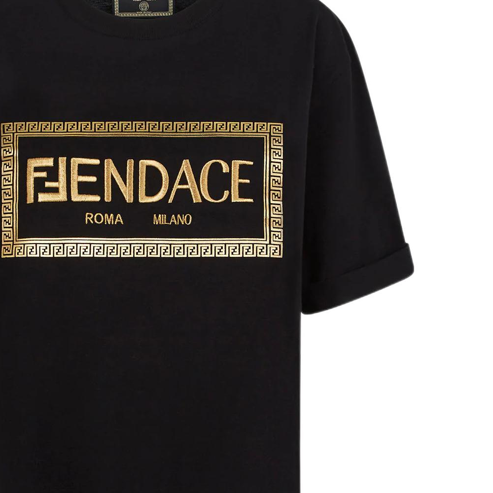 Kaos Pendek FENDI dengan Motif Gambar/Cetak, Cocok untuk Pria dan WanitaF-17