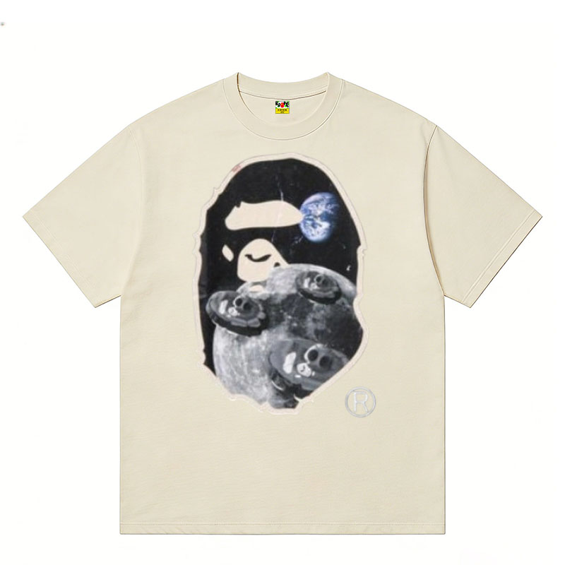 A BATHING APE Kaos Logo Seri Huruf, Unisex '"COD '"  AP-212