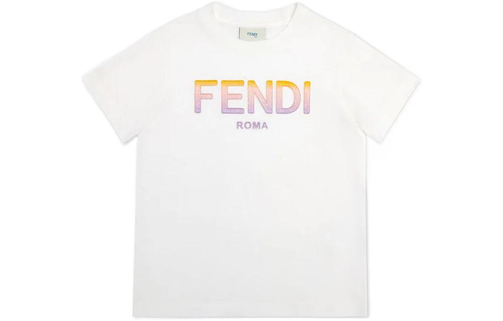 Kaos Pendek FENDI dengan Motif Gambar/Cetak, Cocok untuk Pria dan WanitaF-19