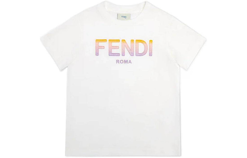 Kaos Pendek FENDI dengan Motif Gambar/Cetak, Cocok untuk Pria dan WanitaF-19