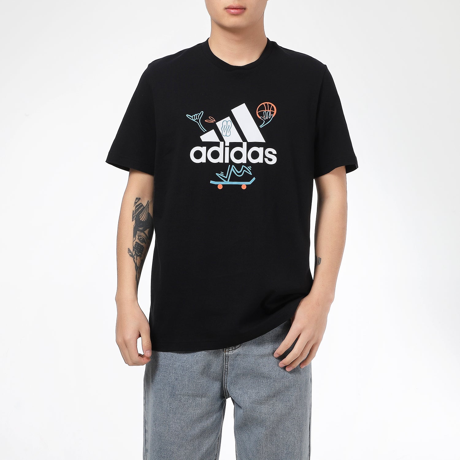 adidas Kaos Logo Seri Huruf, Unisex, COD '" AD-60