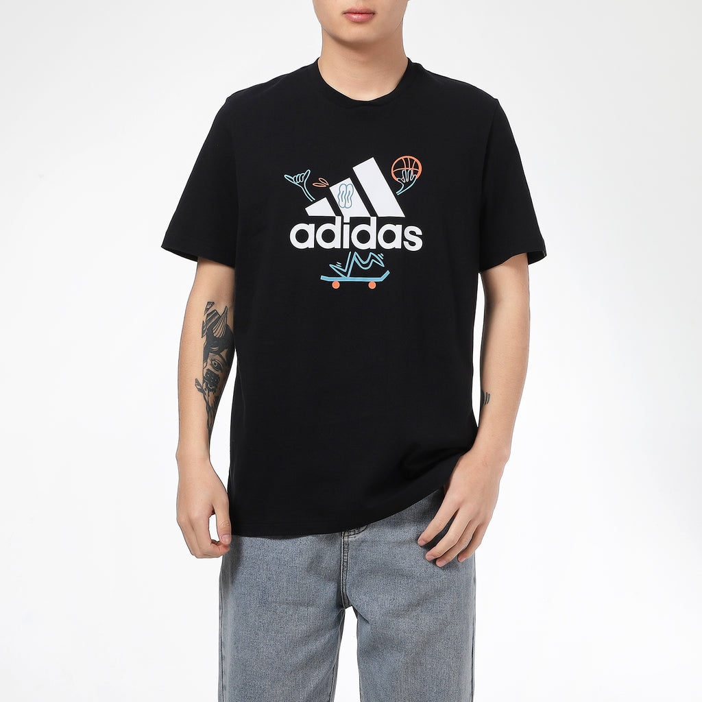 adidas Kaos Logo Seri Huruf, Unisex, COD '" AD-60