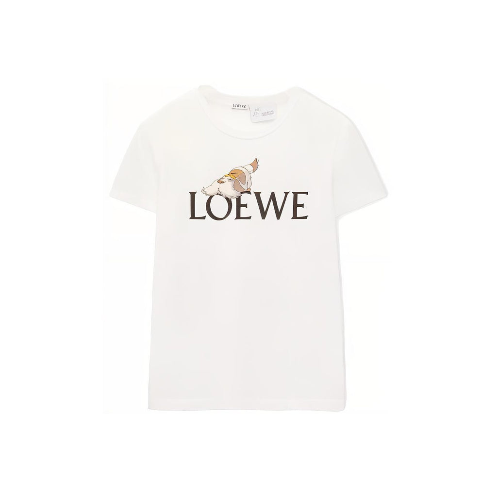 Kaos Pendek LOEWE dengan Motif Gambar/Cetak, Cocok untuk Pria dan Wanita -LE-01