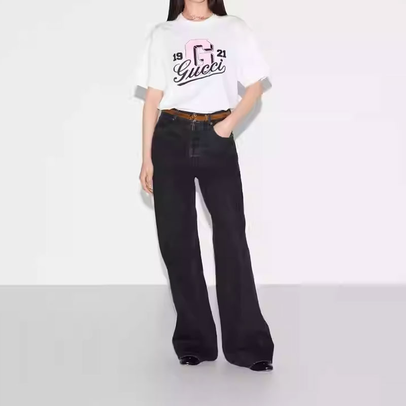 GUCCI Kaos Logo Seri Huruf, Unisex, COD '"  G-90