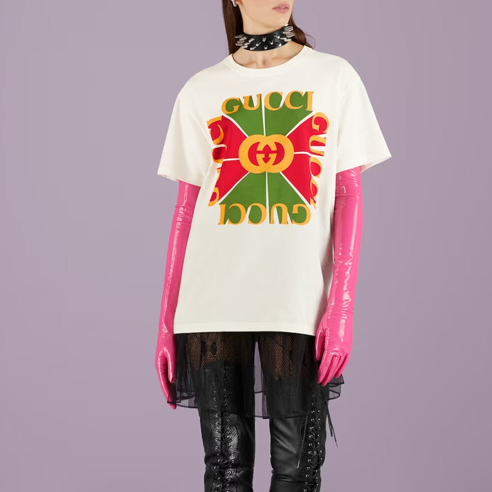 GUCCI Kaos Logo Seri Huruf, Unisex, COD '"  G-68