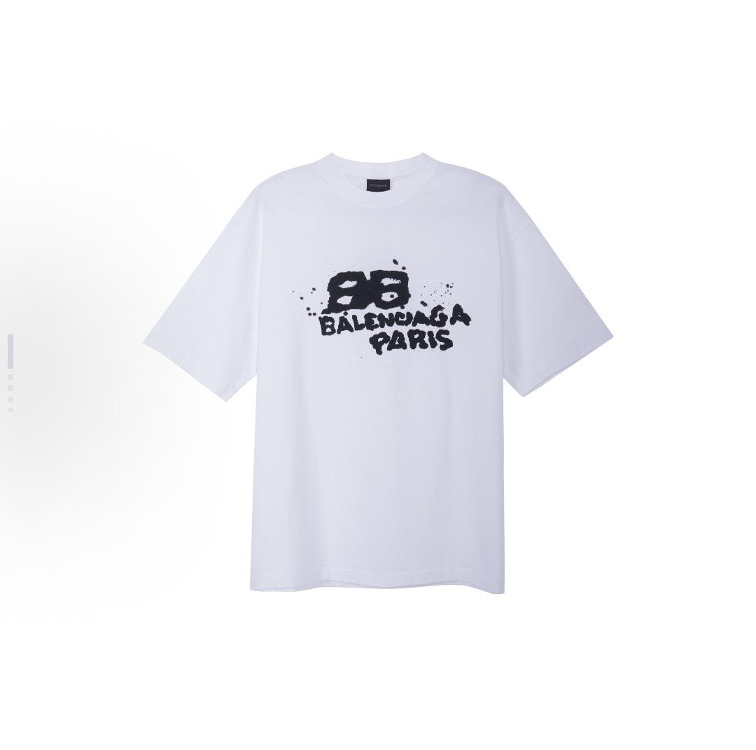 Kaos Pendek Balenciaga dengan Motif Gambar/Cetak, Cocok untuk Pria dan Wanita -BA-4