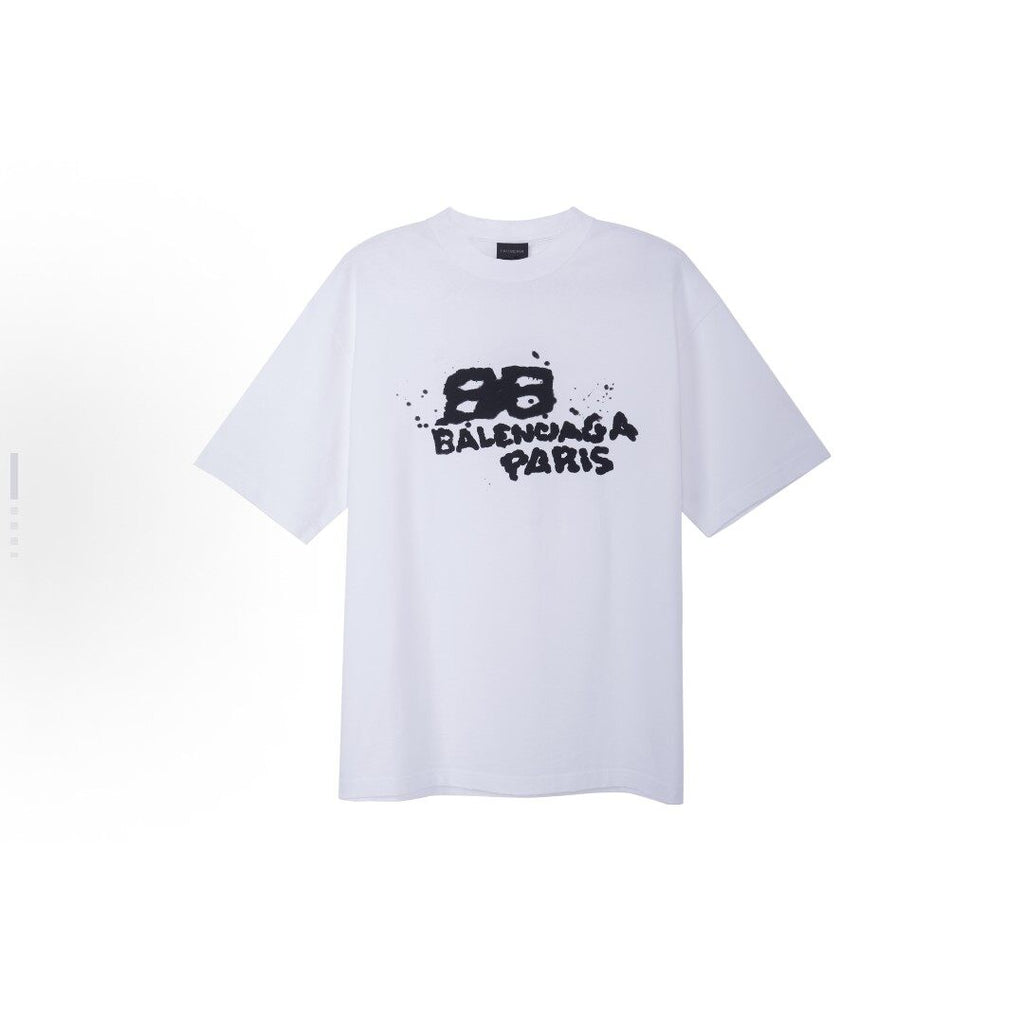 Kaos Pendek Balenciaga dengan Motif Gambar/Cetak, Cocok untuk Pria dan Wanita -BA-4