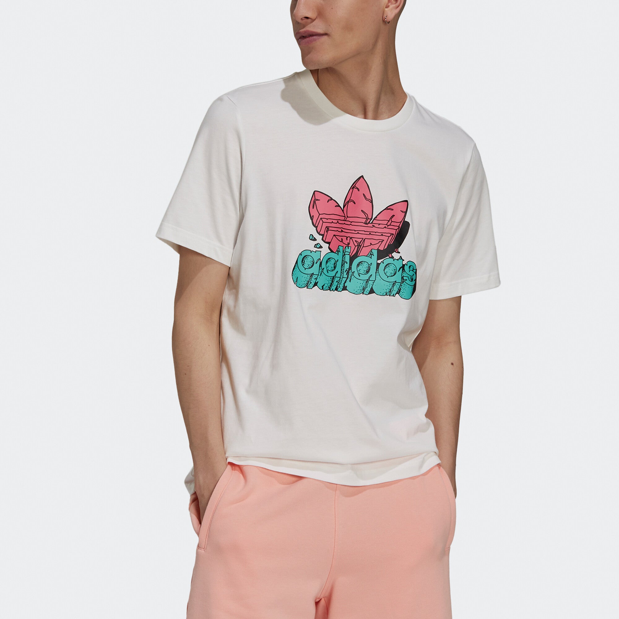 adidas Kaos Logo Seri Huruf, Unisex, COD '" AD-24