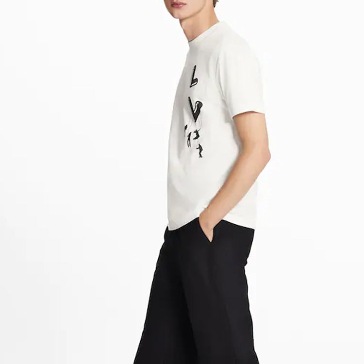 LV Kaos Logo Seri Huruf, Unisex, COD '-L-10