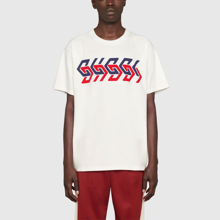 GUCCI Kaos Logo Seri Huruf, Unisex, COD '"    '"  G-18