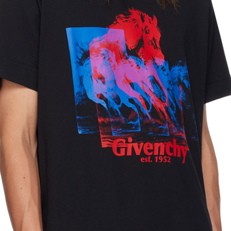 Kaos Givenchy Bermotif, Unisex -J-14