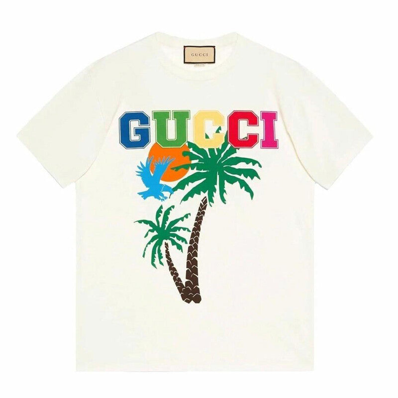 GUCCI Kaos Logo Seri Huruf, Unisex, COD '"   G-76