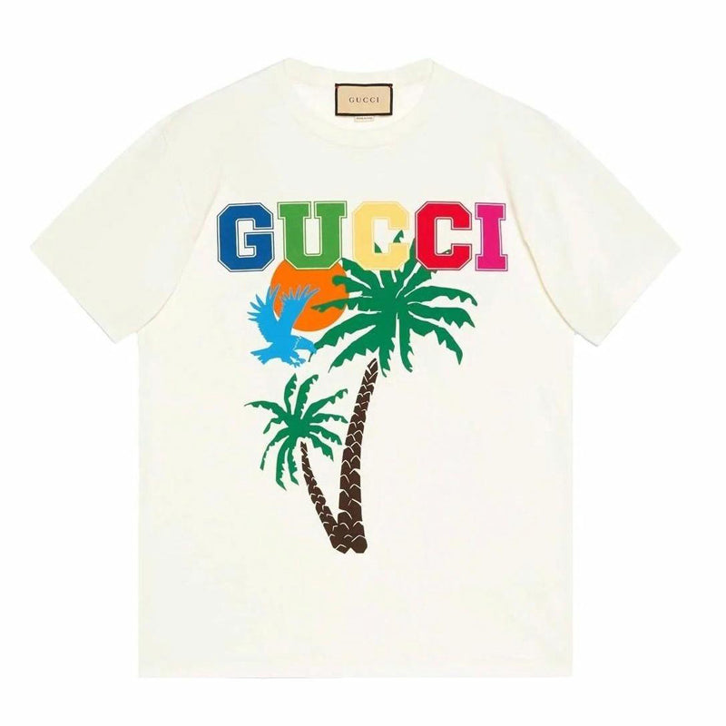 GUCCI Kaos Logo Seri Huruf, Unisex, COD '"   G-76